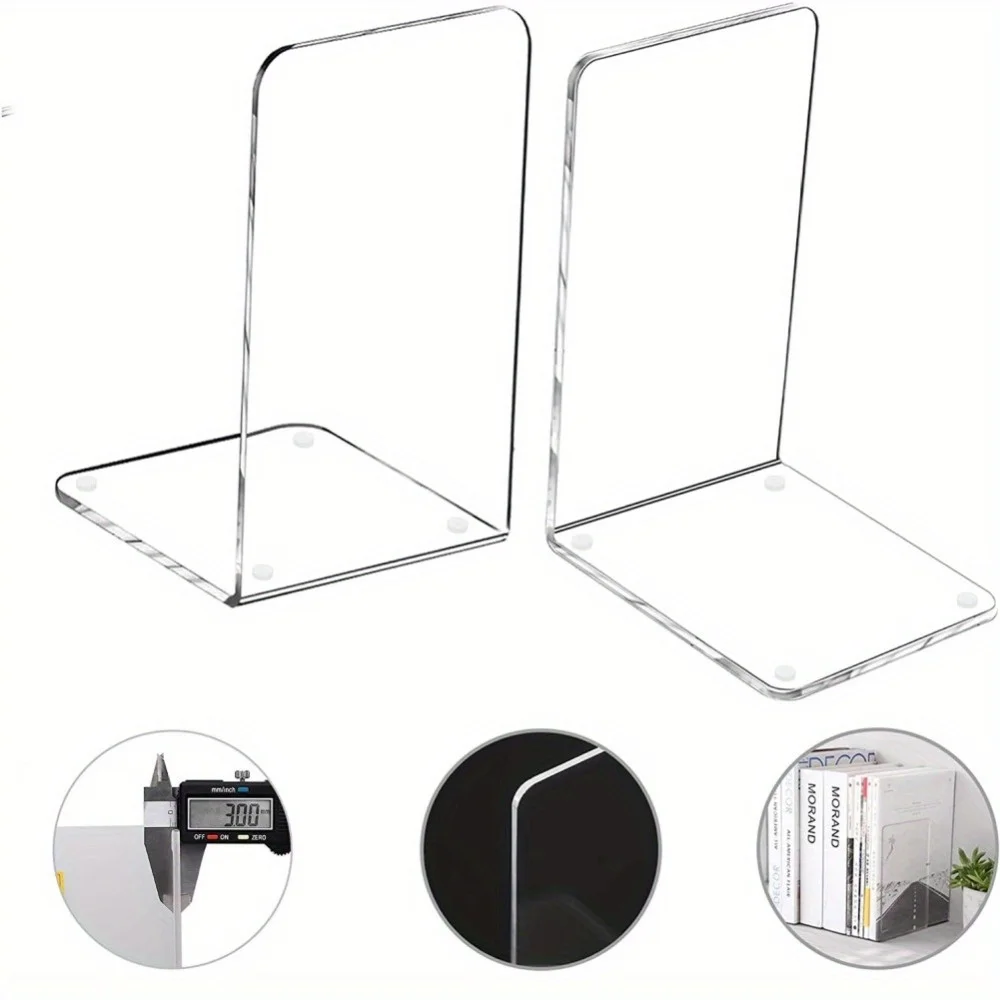 2Pc Bookshelf Non Slip Decoration Desktop Decorative Book Holder Acrylic Bookends Clear for Video Games Kids Room Bedroom Recipe
2Pc Bookshelf Non Slip Decoration Desktop Decorative Book Holder Acrylic Bookends Clear for Video Games Kids Room Bedroom Recipe