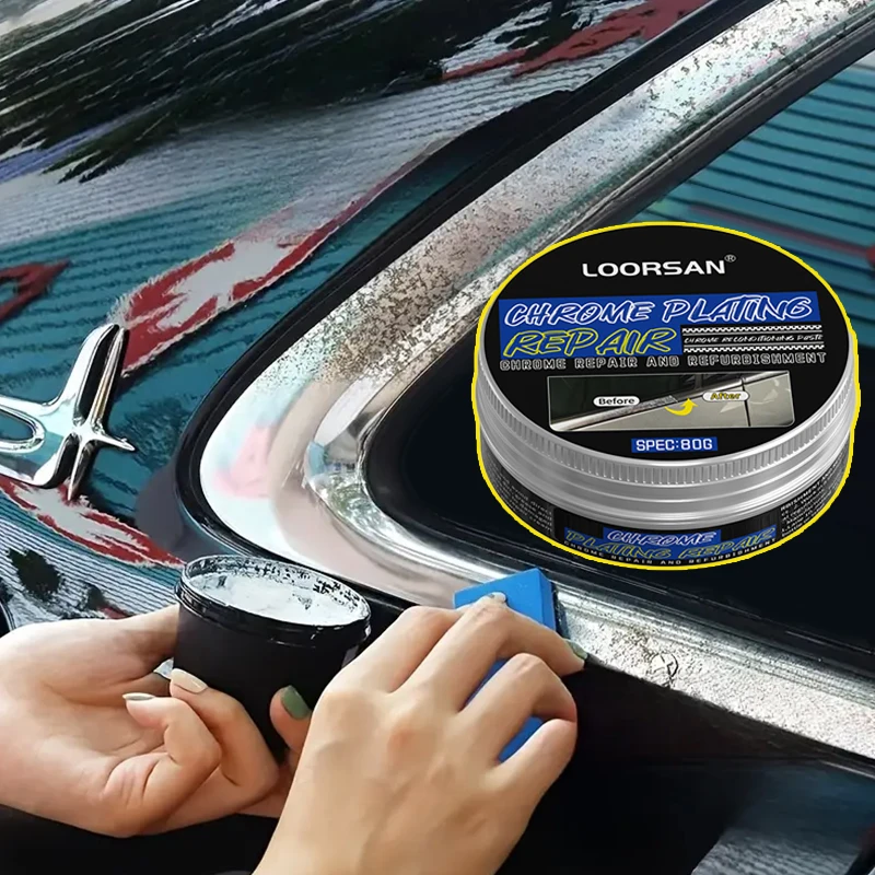 LOORSAN-Car Chrome Repair Paste Polish For Emblem Window Trim Remove Oxidation Rust Restore Shine With Sponge 50Ml
LOORSAN-Car Chrome Repair Paste Polish For Emblem Window Trim Remove Oxidation Rust Restore Shine With Sponge 50Ml