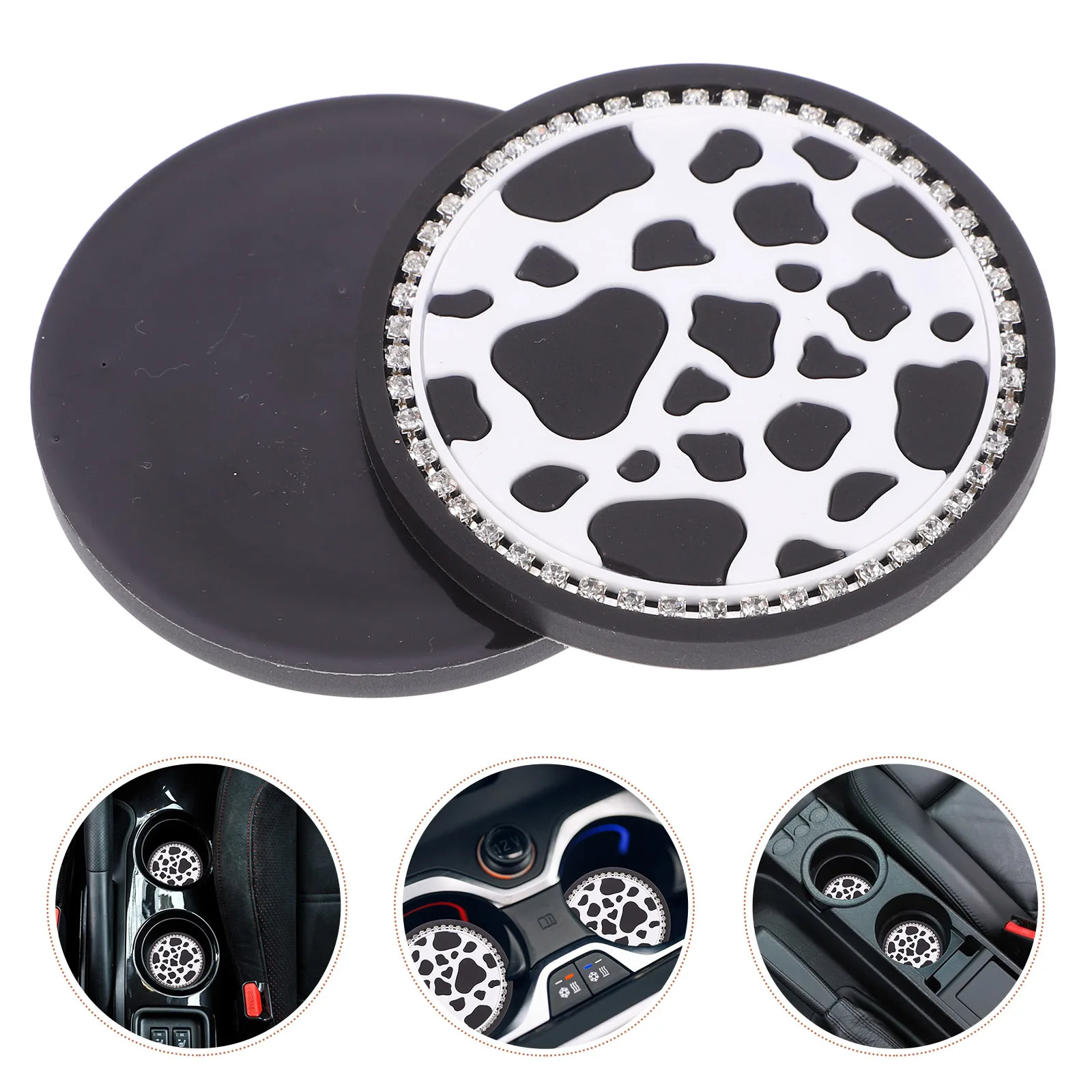2Pcs Anti-Slip Cup Mat Cow Print Design Car Interior Accessory for Cup Holders Non-Slip Car Coasters for Women
2Pcs Anti-Slip Cup Mat Cow Print Design Car Interior Accessory for Cup Holders Non-Slip Car Coasters for Women
