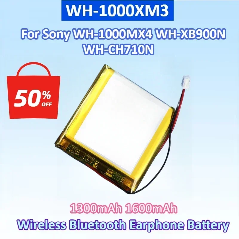1300mAh 1600mAh NEW Battery WH1000XM3 For Sony WH-1000Xm3 WH-1000MX4 WH-XB900N WH-CH710N Wireless Bluetooth Earphone Battery
1300mAh 1600mAh NEW Battery WH1000XM3 For Sony WH-1000Xm3 WH-1000MX4 WH-XB900N WH-CH710N Wireless Bluetooth Earphone Battery