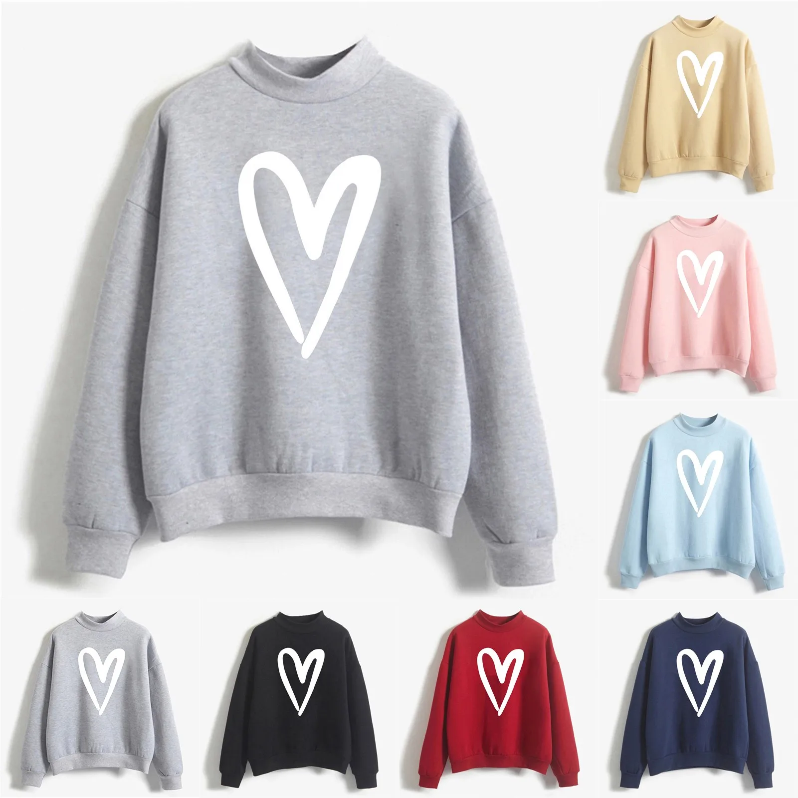 Plain Lightweight Hoodie Women Women's Round Neck Hoodless Sweater Love Printed Valentine's Day Hoodies Fitness Sweater Women
Plain Lightweight Hoodie Women Women's Round Neck Hoodless Sweater Love Printed Valentine's Day Hoodies Fitness Sweater Women