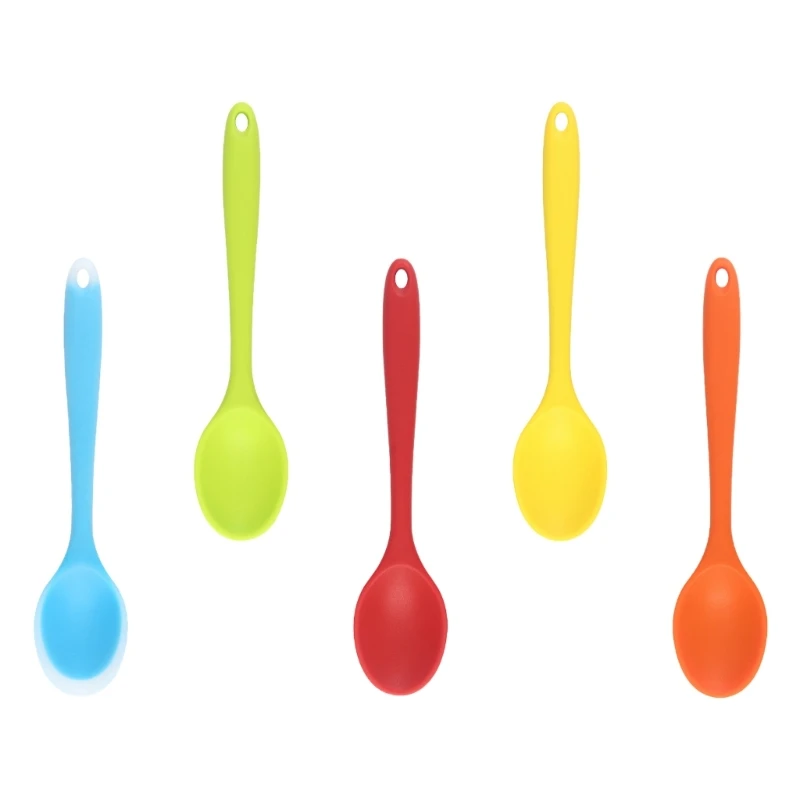 Set of 5 Silicone Cooking Spoon Stirring Spoon Comfortable Kitchen Spoon Set Silicone Texture for Soups and Rice Dishes 45BE
Set of 5 Silicone Cooking Spoon Stirring Spoon Comfortable Kitchen Spoon Set Silicone Texture for Soups and Rice Dishes 45BE