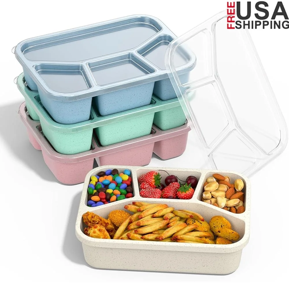 Bento Box Adult Lunch Box 4 Compartment Meal Prep Container Kids Reusable Food Storage with Transparent Lids On The Go
Bento Box Adult Lunch Box 4 Compartment Meal Prep Container Kids Reusable Food Storage with Transparent Lids On The Go