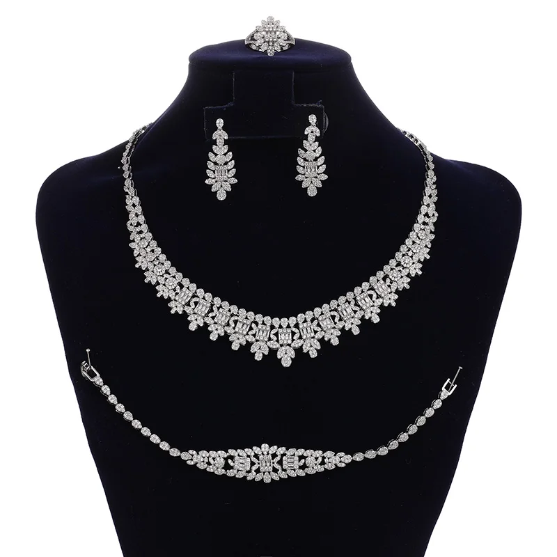 Jewelry Sets HADIYANA Square Cubic Zirconia Necklace Bracelet Ring Earrings Elegant Wedding Set CN2165
Jewelry Sets HADIYANA Square Cubic Zirconia Necklace Bracelet Ring Earrings Elegant Wedding Set CN2165