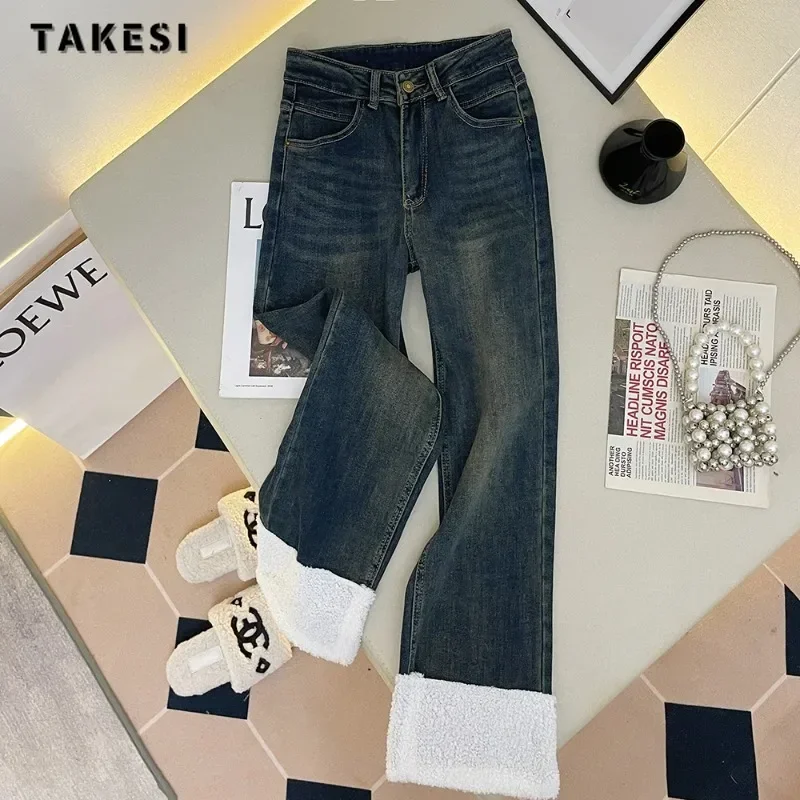 Harajuku Vintage Fleece Warm High Waist Loose Jeans 2023 Winter Women's Y2K Wide Leg Pants Baggy Casual Style Denim Trouser
Harajuku Vintage Fleece Warm High Waist Loose Jeans 2023 Winter Women's Y2K Wide Leg Pants Baggy Casual Style Denim Trouser