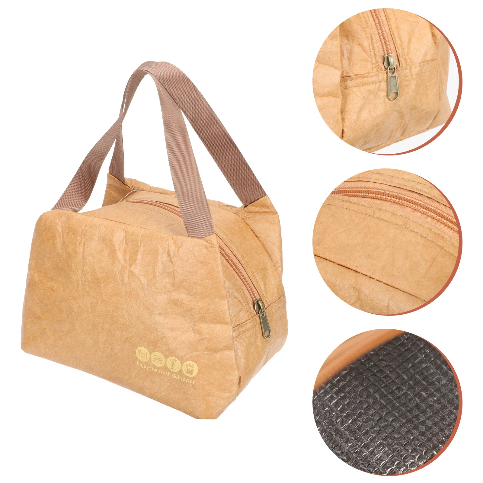 Insulated Kraft Paper Lunch Bag Reusable Waterproof Bento Pouch Portable Thermal Tote For School Work Picnic Camping Hot
Insulated Kraft Paper Lunch Bag Reusable Waterproof Bento Pouch Portable Thermal Tote For School Work Picnic Camping Hot