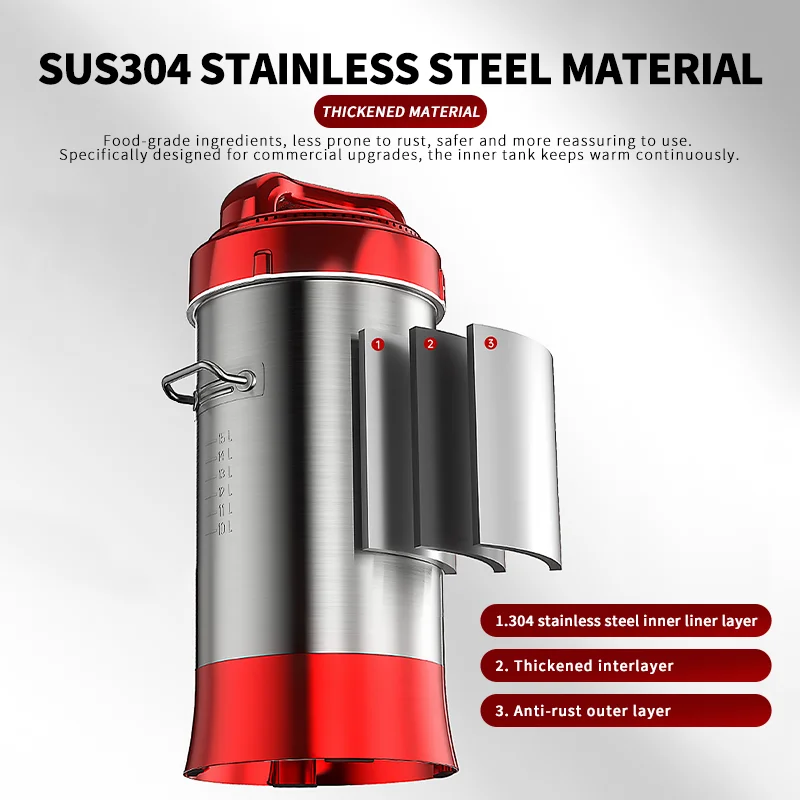 Automatic Multifunctional Stainless Steel Commercial Soy Milk Machine Soy Milk Machine with Filter
Automatic Multifunctional Stainless Steel Commercial Soy Milk Machine Soy Milk Machine with Filter