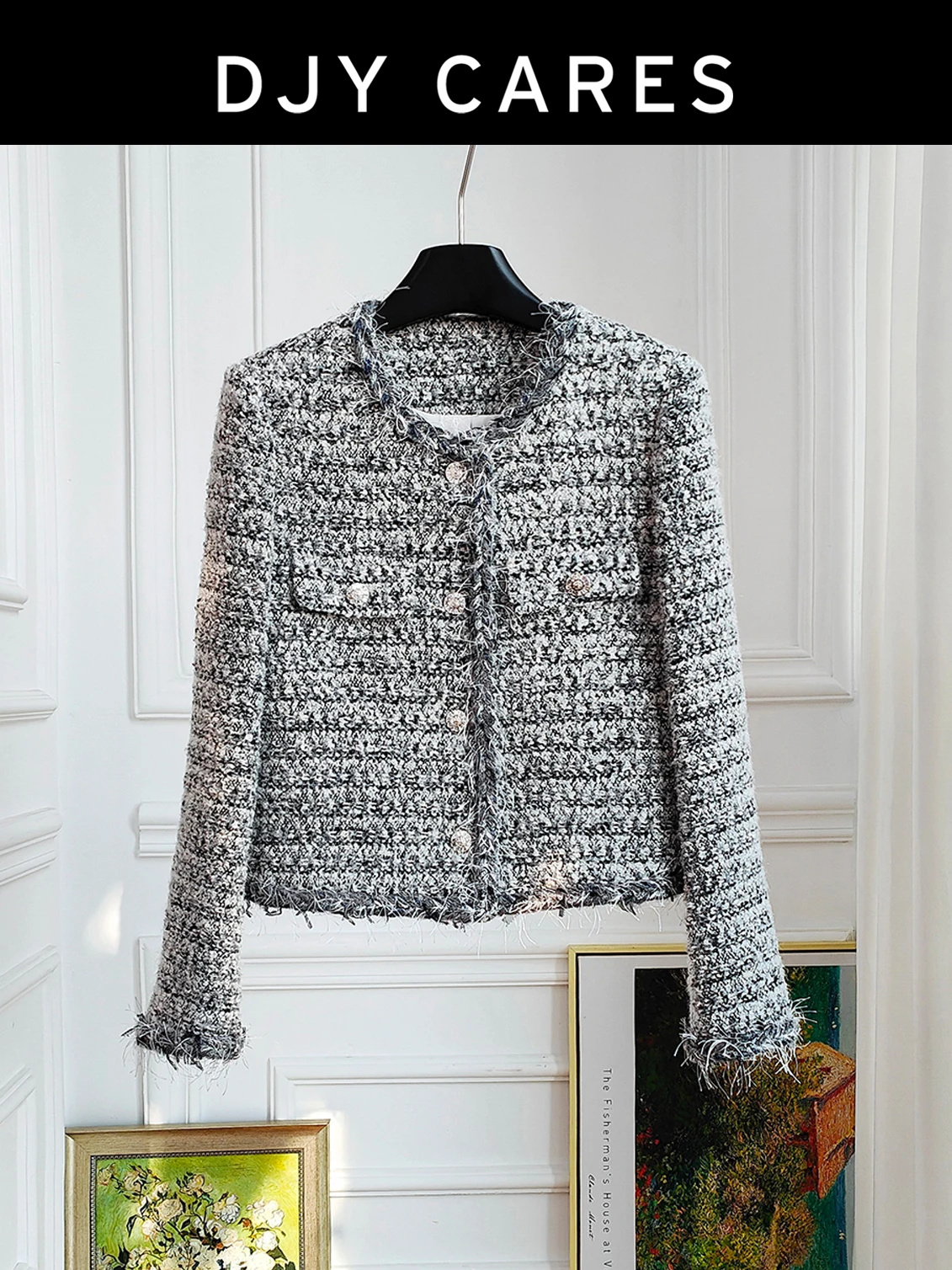 New Coarse tweed unique coat, wool whisker wool top big size
New Coarse tweed unique coat, wool whisker wool top big size