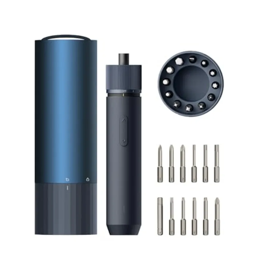 Electric Screwdriver Rechargeable 3.6V Cordless Screwdriver Set USB-C 1/4'' Hex Bits 3 Torque Settings 1500mAh Battery LED Ligh
Electric Screwdriver Rechargeable 3.6V Cordless Screwdriver Set USB-C 1/4'' Hex Bits 3 Torque Settings 1500mAh Battery LED Ligh