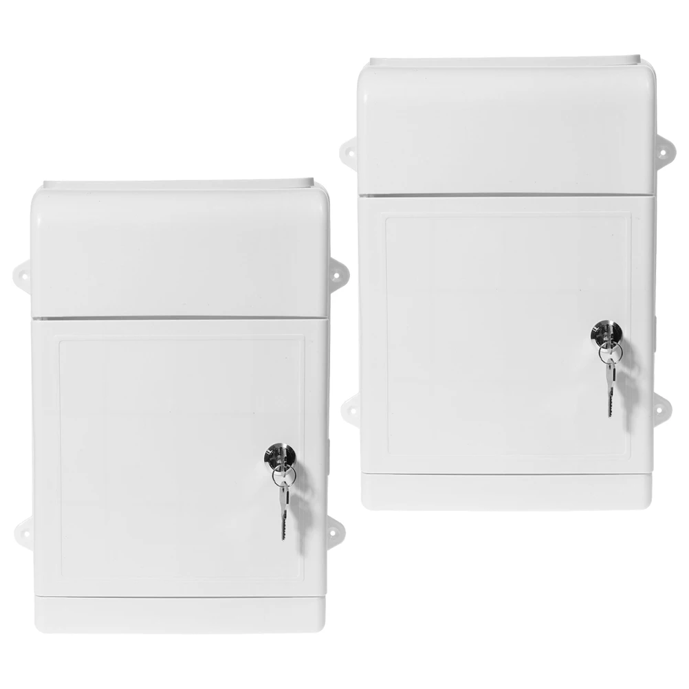 Plastic Mailbox Suggestion Collect Bin Wall Mounted Rainproof Boxes Office Community Storage White Large Capacity Easy
Plastic Mailbox Suggestion Collect Bin Wall Mounted Rainproof Boxes Office Community Storage White Large Capacity Easy