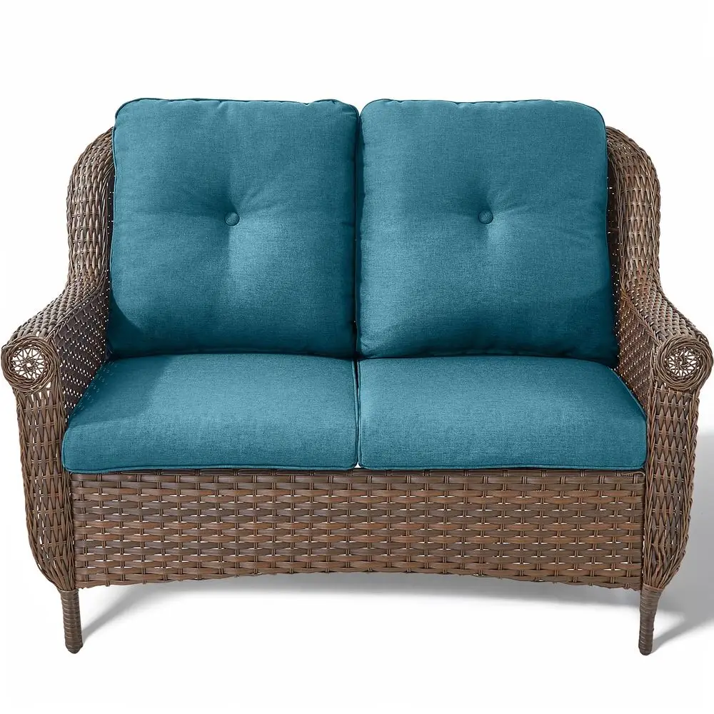 Loveseat Outdoor Wicker Sofa Heavy Duty AllWeather Brown Rattan 2Person Sofas with High Back and Comfortable Thick Cushions for
Loveseat Outdoor Wicker Sofa Heavy Duty AllWeather Brown Rattan 2Person Sofas with High Back and Comfortable Thick Cushions for