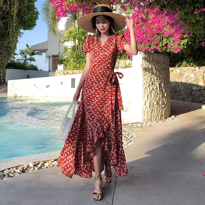 Summer Beach Skirt, Beach Vacation, Slimming Long Skirt, Fairy Retro Chiffon Dress
Summer Beach Skirt, Beach Vacation, Slimming Long Skirt, Fairy Retro Chiffon Dress