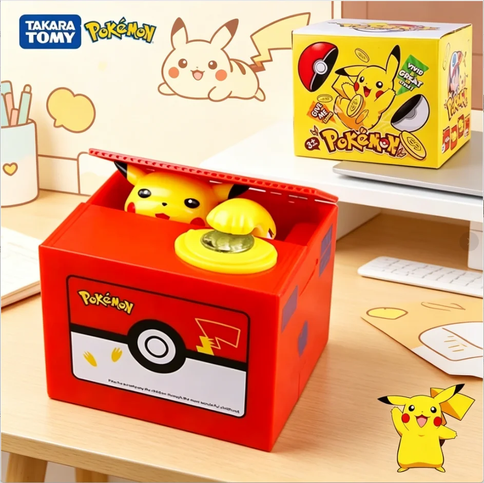 Anime Cartoon Pokemon Pikachu Electronic Plastic Savings Box Piggy Bank Action Figure Automatic Coin Pokémon Kids' Toys Souvenir
Anime Cartoon Pokemon Pikachu Electronic Plastic Savings Box Piggy Bank Action Figure Automatic Coin Pokémon Kids' Toys Souvenir