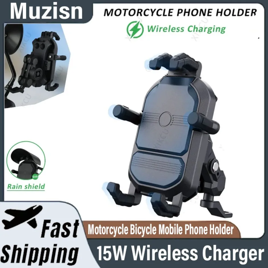 Shock-absorbing & Light Blocking 15W Wireless Charger Motorcycle Navigation Phone Holder for Smartphone Bicycle Motorbike Stand
Shock-absorbing & Light Blocking 15W Wireless Charger Motorcycle Navigation Phone Holder for Smartphone Bicycle Motorbike Stand