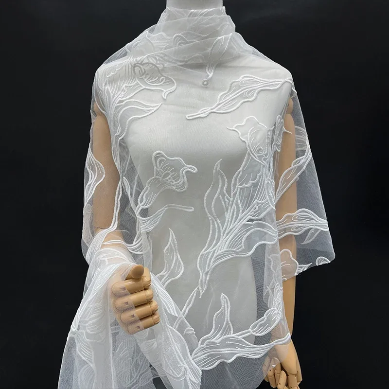 Big Tulip Flower Embroidered Mesh Lace Fabric DIY Bridal Wedding Veil Gown Sewing European Flower Heavy Embroidery Tulle Fabric
Big Tulip Flower Embroidered Mesh Lace Fabric DIY Bridal Wedding Veil Gown Sewing European Flower Heavy Embroidery Tulle Fabric