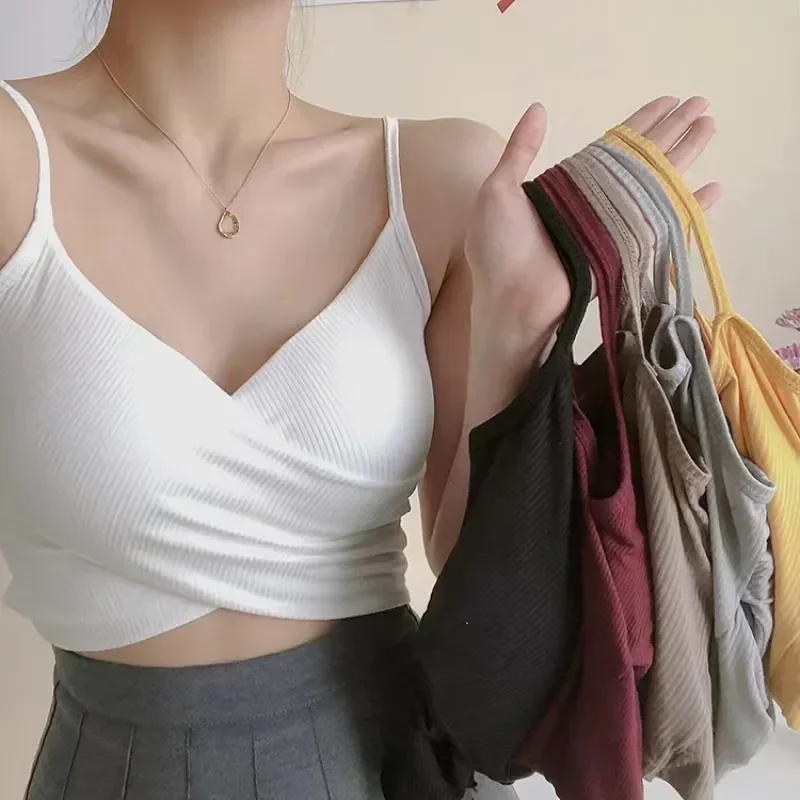 Cotton Bra Thread Sexy Underwear Tank Pad Women With 2023 Sleeveless Back Strap Chest Top Cross Vest Lingerie
Cotton Bra Thread Sexy Underwear Tank Pad Women With 2023 Sleeveless Back Strap Chest Top Cross Vest Lingerie