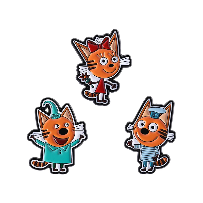 Three Cats Brooch Enamel Pins Cartoon Animated Character Cookie Candy Pudding Brooches Bags Lapel Badges Jewelry Friends Gift
Three Cats Brooch Enamel Pins Cartoon Animated Character Cookie Candy Pudding Brooches Bags Lapel Badges Jewelry Friends Gift