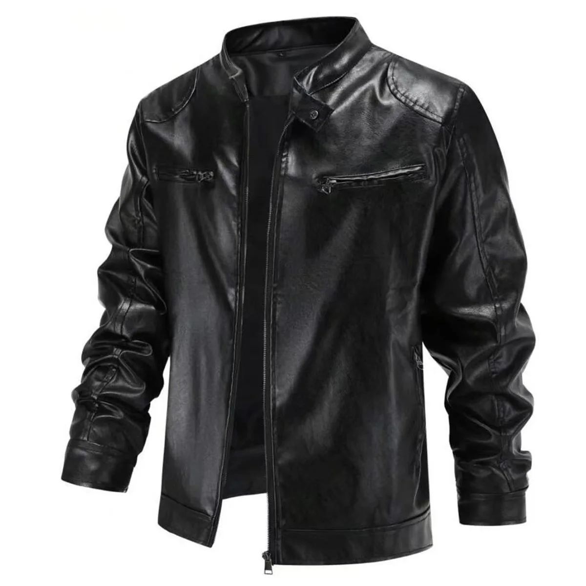 Men's Moto Biker Leather Jackets Casual Fashion PU Motorcycle Coat Slim Stand Collar Jackets Autumn Anti-wind Leather Coat Man
Men's Moto Biker Leather Jackets Casual Fashion PU Motorcycle Coat Slim Stand Collar Jackets Autumn Anti-wind Leather Coat Man