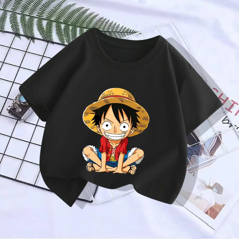 One Pieces Short Sleeves Tees Anime Luffy Children T-Shirts Summer Fashion Boy Girl Outdoor Clothes Base Top Birthday Gift New
One Pieces Short Sleeves Tees Anime Luffy Children T-Shirts Summer Fashion Boy Girl Outdoor Clothes Base Top Birthday Gift New