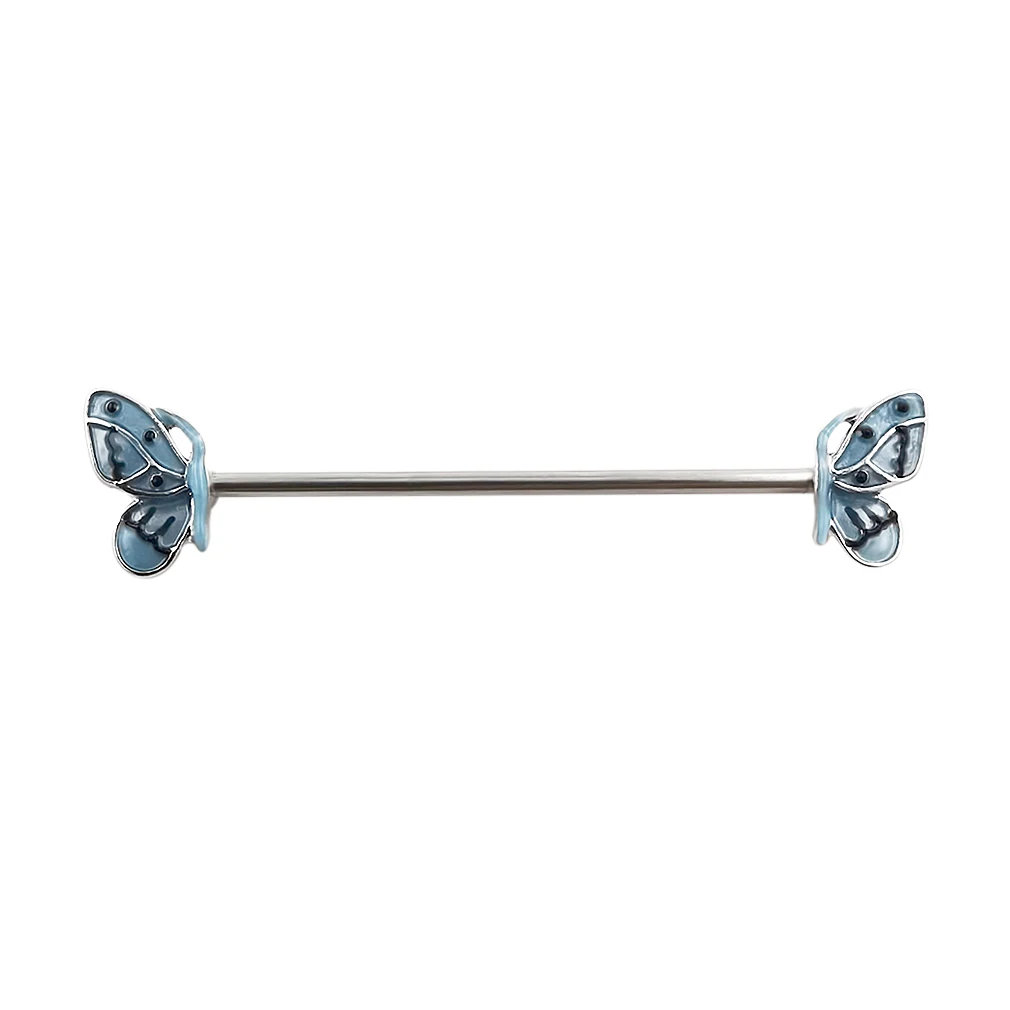 JHJT 14G and 16G Butterfly Industrial Barbell Piercing Ear Stainless Steel Industrial Piercing Bar Catilage Earring Body Jewelry
JHJT 14G and 16G Butterfly Industrial Barbell Piercing Ear Stainless Steel Industrial Piercing Bar Catilage Earring Body Jewelry