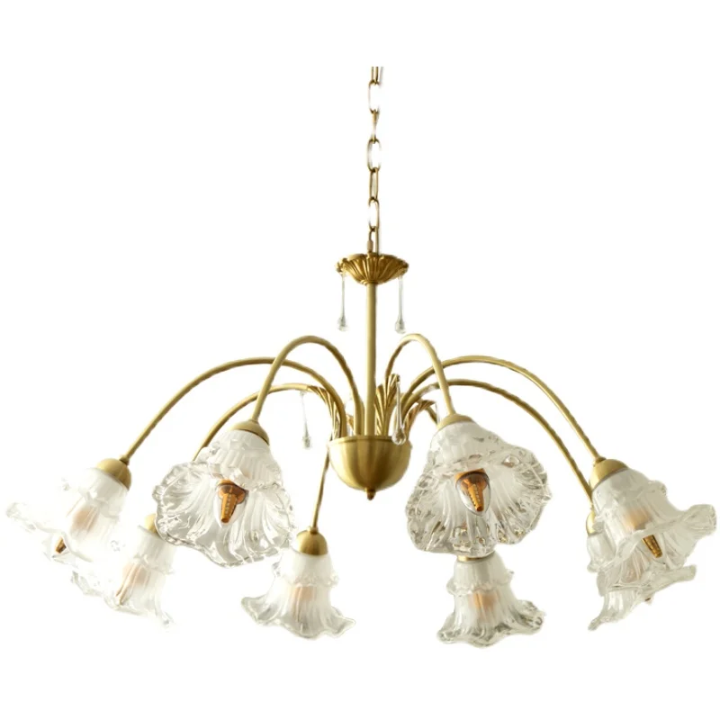 French rose flower chandelier retro American living room dining room bedroom bed and breakfast all copper chandelier
French rose flower chandelier retro American living room dining room bedroom bed and breakfast all copper chandelier