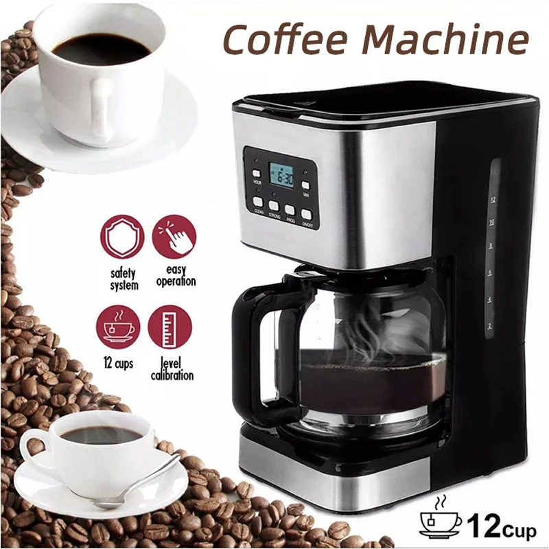 Coffee Machine 12 Cup Espresso Coffee Maker Machine Household Office Coffee Maker With Steam for Cappuccino Latte 220V-240V
Coffee Machine 12 Cup Espresso Coffee Maker Machine Household Office Coffee Maker With Steam for Cappuccino Latte 220V-240V
