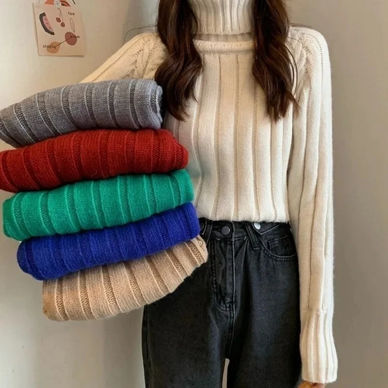 Autumn winter New Red Turtleneck Sweater For women Loose Thick Knit Soft Top Female Long sleeves Basic Jumper Short Pullovers
Autumn winter New Red Turtleneck Sweater For women Loose Thick Knit Soft Top Female Long sleeves Basic Jumper Short Pullovers