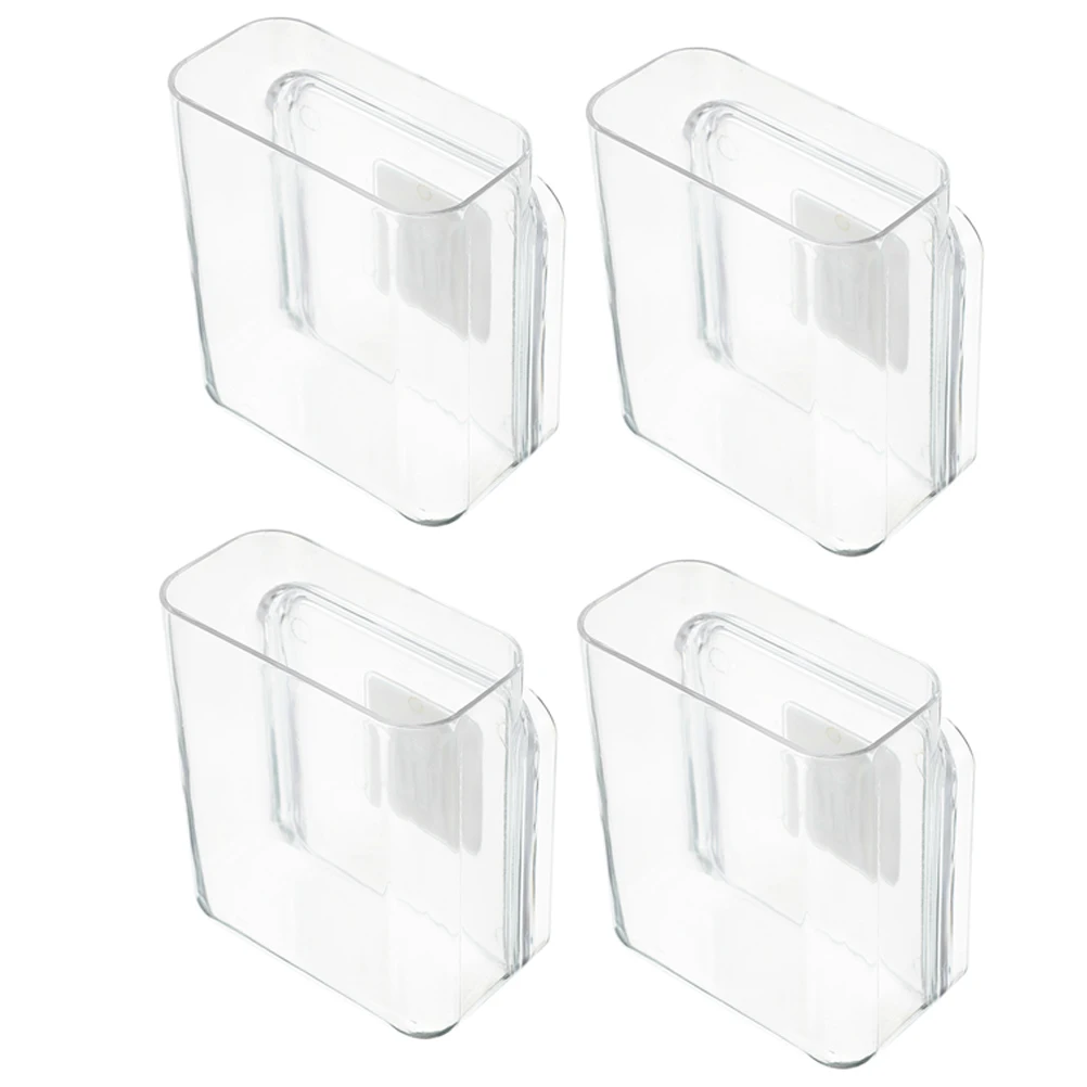 4pcs Wall Mounted Storage Bins Adhesive Plastic Phone Holder For Home Office Kitchen Organizer Rack No Punching Bedroom Closet
4pcs Wall Mounted Storage Bins Adhesive Plastic Phone Holder For Home Office Kitchen Organizer Rack No Punching Bedroom Closet