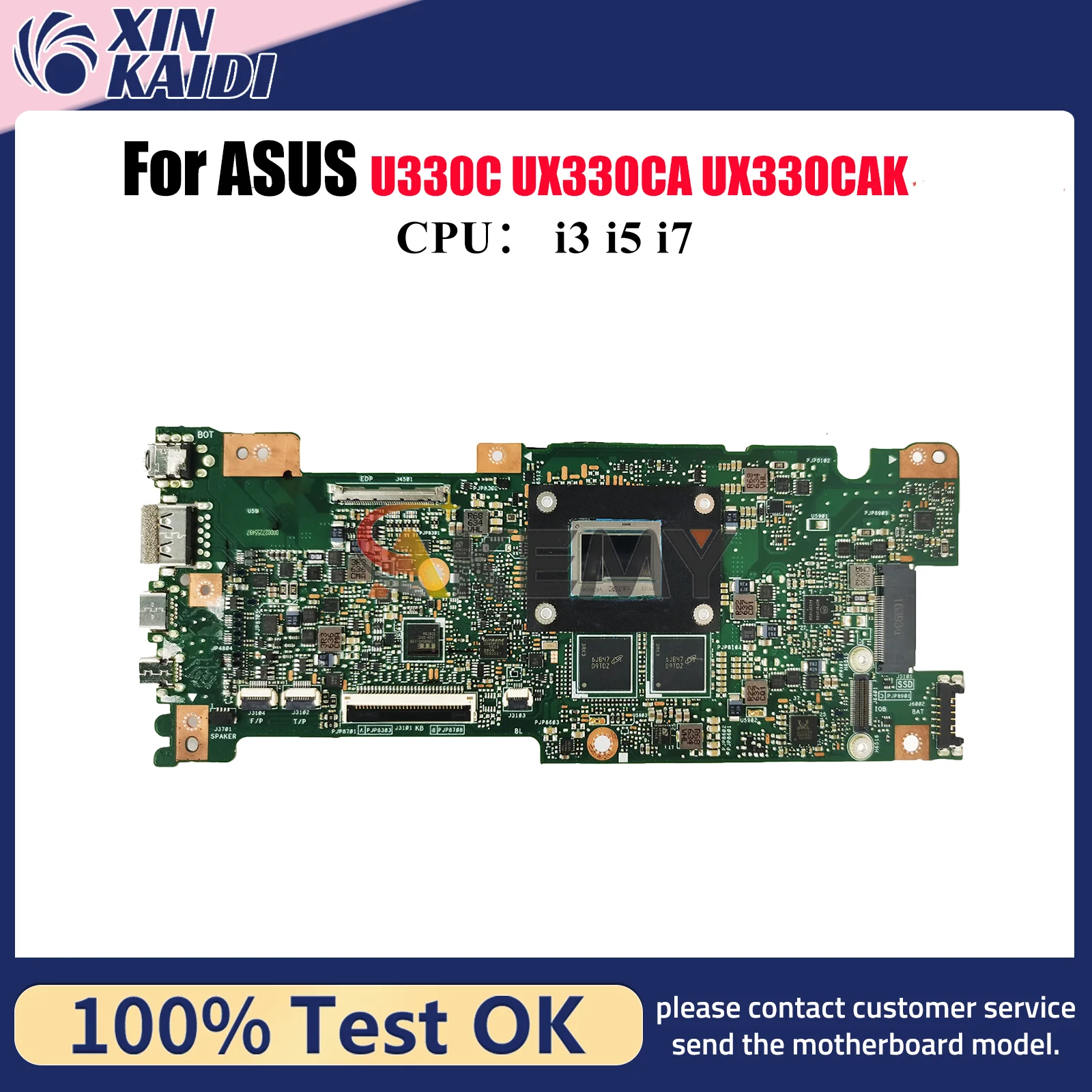 UX330CA Материнская плата для ноутбука ASUS ZenBook UX330CAK UX330C UX330CA U330C Материнская плата с процессором i3 i5 i7 100% тест OK stk 
UX330CA Материнская плата для ноутбука ASUS ZenBook UX330CAK UX330C UX330CA U330C Материнская плата с процессором i3 i5 i7 100% тест OK stk