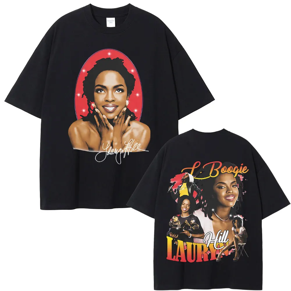 Rapper Lauryn Hill Graphic T-shirt Men Women Hip Hop Fashion Pop Music T-shirts Men's Casual Cotton Vintage Oversized T Shirts
Rapper Lauryn Hill Graphic T-shirt Men Women Hip Hop Fashion Pop Music T-shirts Men's Casual Cotton Vintage Oversized T Shirts