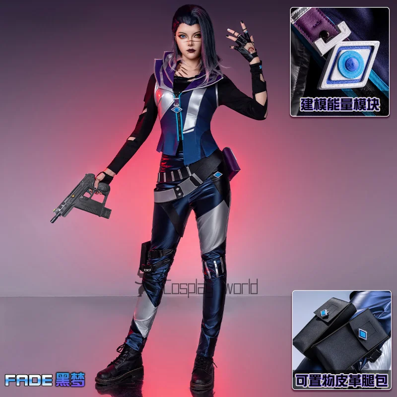 New Fade Game ValoranttCosplay Costume Role Play Uniform Halloween Carnival Party Christmas Clothes
New Fade Game ValoranttCosplay Costume Role Play Uniform Halloween Carnival Party Christmas Clothes