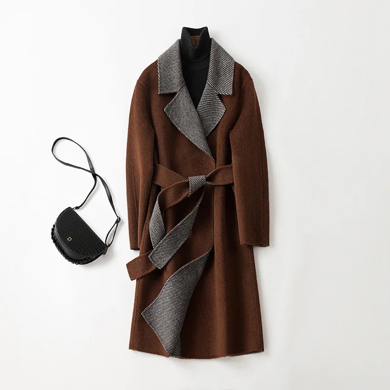 Cashmere Coat Women Long Slim Fashion Belt Woolen Coat Autumn Winter
Cashmere Coat Women Long Slim Fashion Belt Woolen Coat Autumn Winter