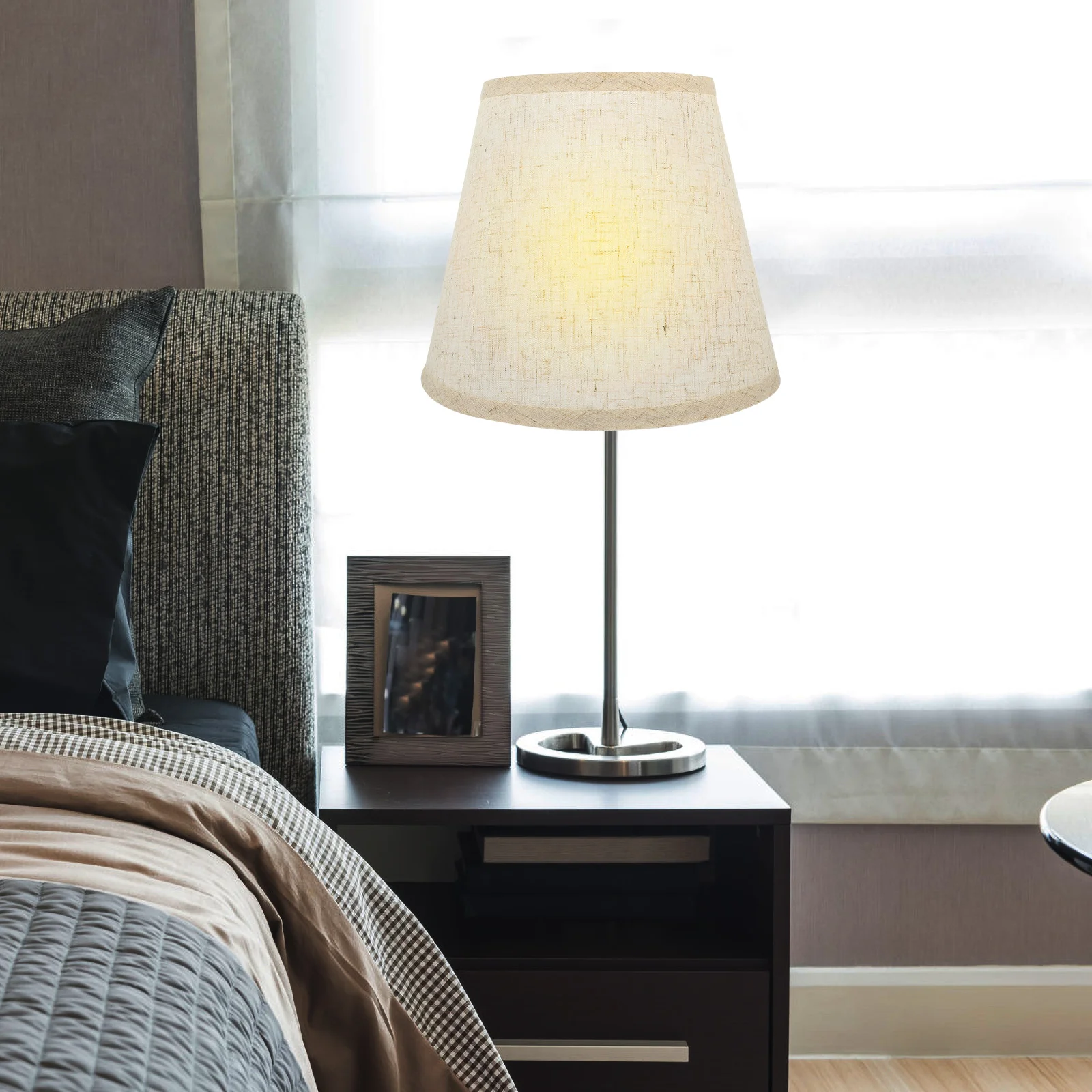 Vintage Linen Table Lamp Shade Replacement Cloth Cover E27 Bulb Bedroom Living Room Decor Half Round Soft Lighting Home
Vintage Linen Table Lamp Shade Replacement Cloth Cover E27 Bulb Bedroom Living Room Decor Half Round Soft Lighting Home