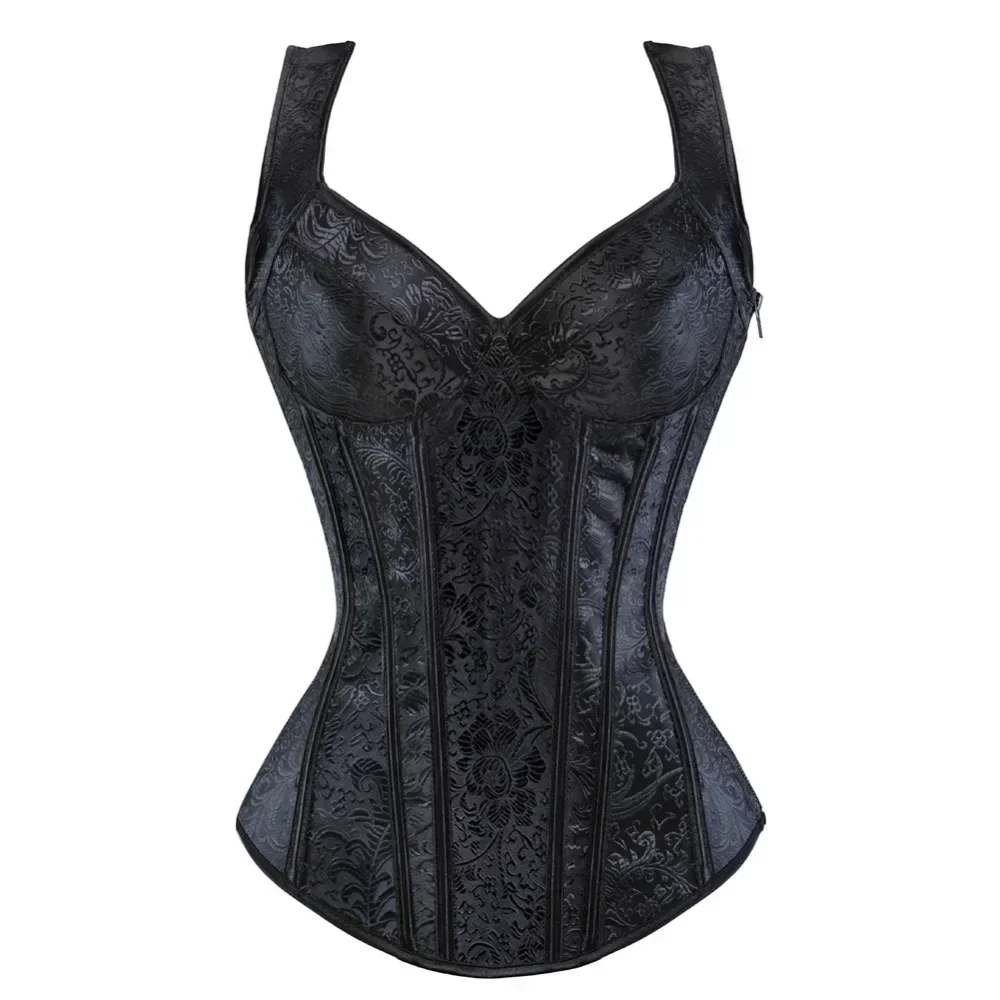 Women Corset with Straps Overbust Corsets Vest Steampunk Corsets and Bustiers Lace Up Boned Jacquard Corset Top
Women Corset with Straps Overbust Corsets Vest Steampunk Corsets and Bustiers Lace Up Boned Jacquard Corset Top