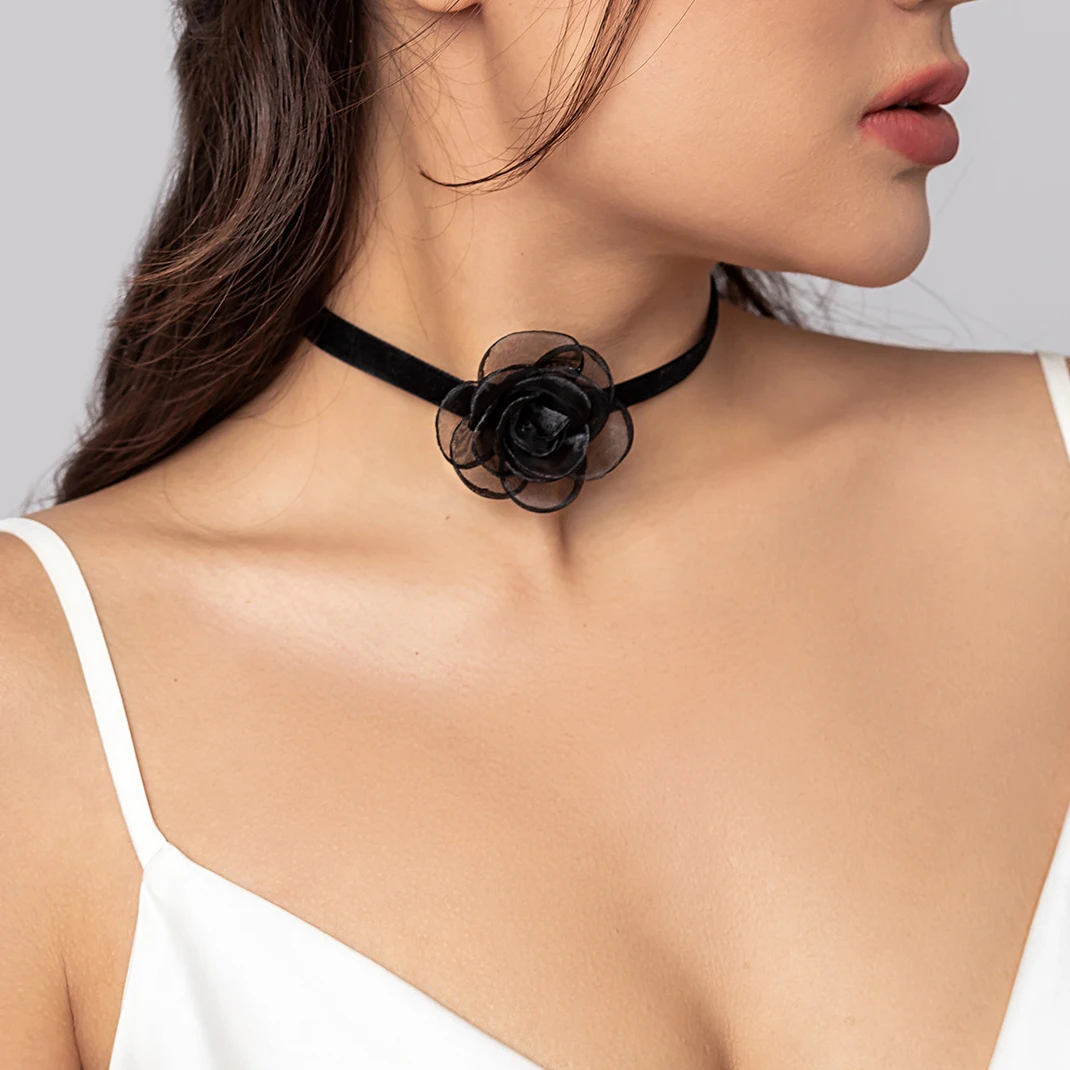 Gothic Chokers For Women Party Rose Flower Lace Necklaces Wed Bridal Sexy Adjustable Choker Mariage Jewelry Flower Girl Gift
Gothic Chokers For Women Party Rose Flower Lace Necklaces Wed Bridal Sexy Adjustable Choker Mariage Jewelry Flower Girl Gift