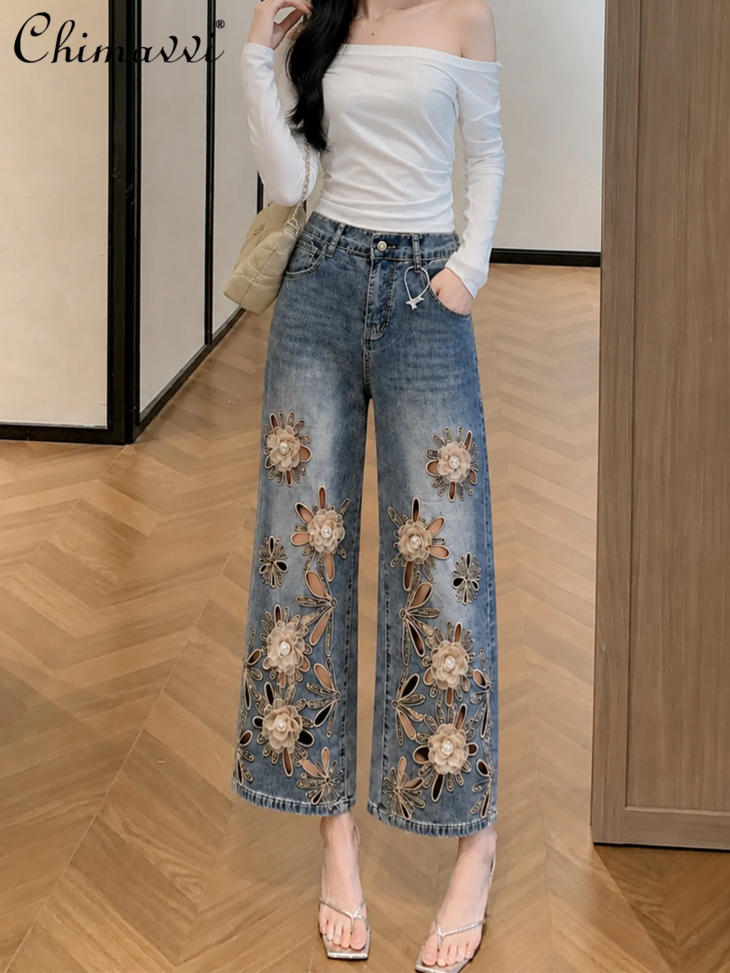 Heavy Hot Diamond Denim Straight-leg Pants Women's 2026 Summer New Fashion High Waist Loose Slimming Retro Embroider Pants
Heavy Hot Diamond Denim Straight-leg Pants Women's 2026 Summer New Fashion High Waist Loose Slimming Retro Embroider Pants