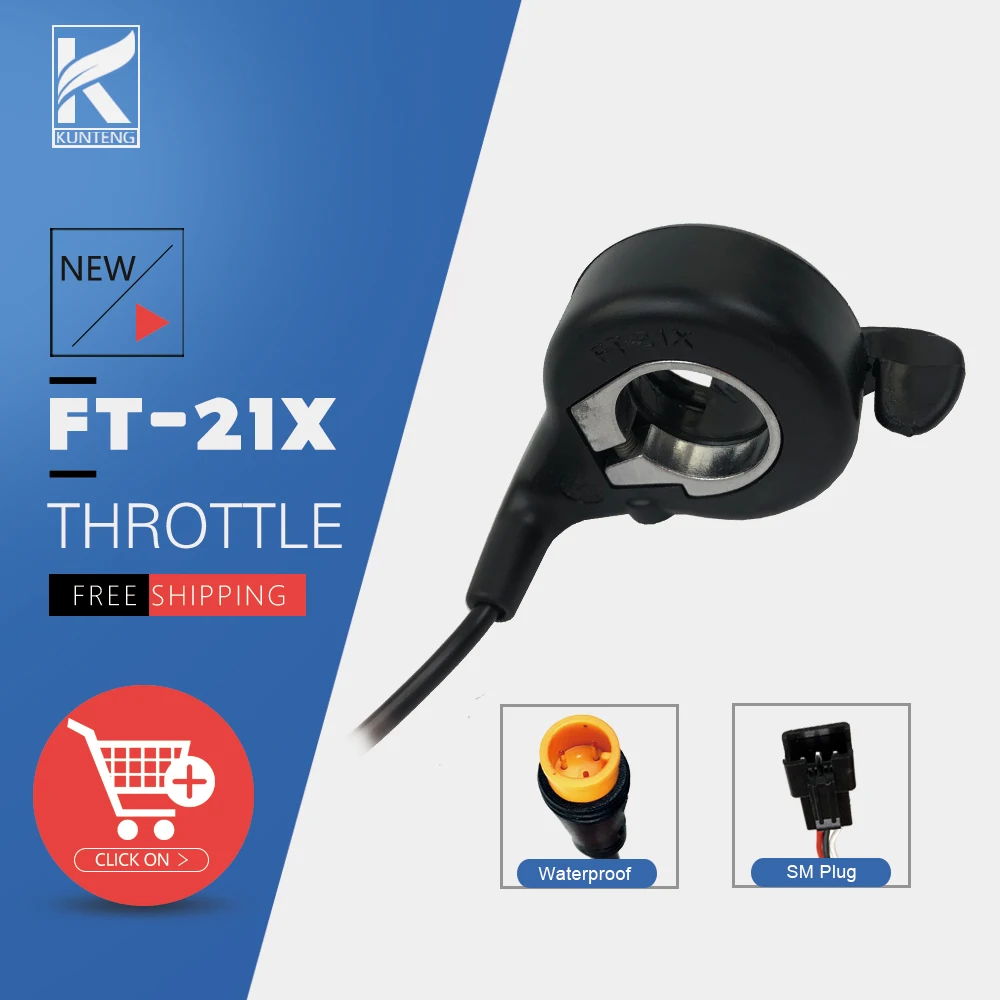 WUXING Electric Bicycle FT-21X Finger Thumb Throttle 12V-72V 3 Pin SM/Waterproof Connector For Electric Bike Parts Accessories
WUXING Electric Bicycle FT-21X Finger Thumb Throttle 12V-72V 3 Pin SM/Waterproof Connector For Electric Bike Parts Accessories