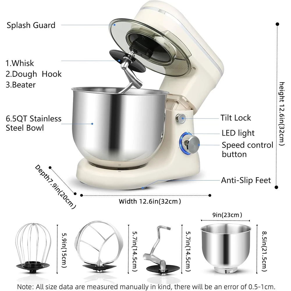 &* Kitchen In The Stand Mixer, Small Electric Food Mixer, Kitchen Mixer For Daily Use With Egg Whisk, Dough Hook, Flat Beater
&* Kitchen In The Stand Mixer, Small Electric Food Mixer, Kitchen Mixer For Daily Use With Egg Whisk, Dough Hook, Flat Beater
