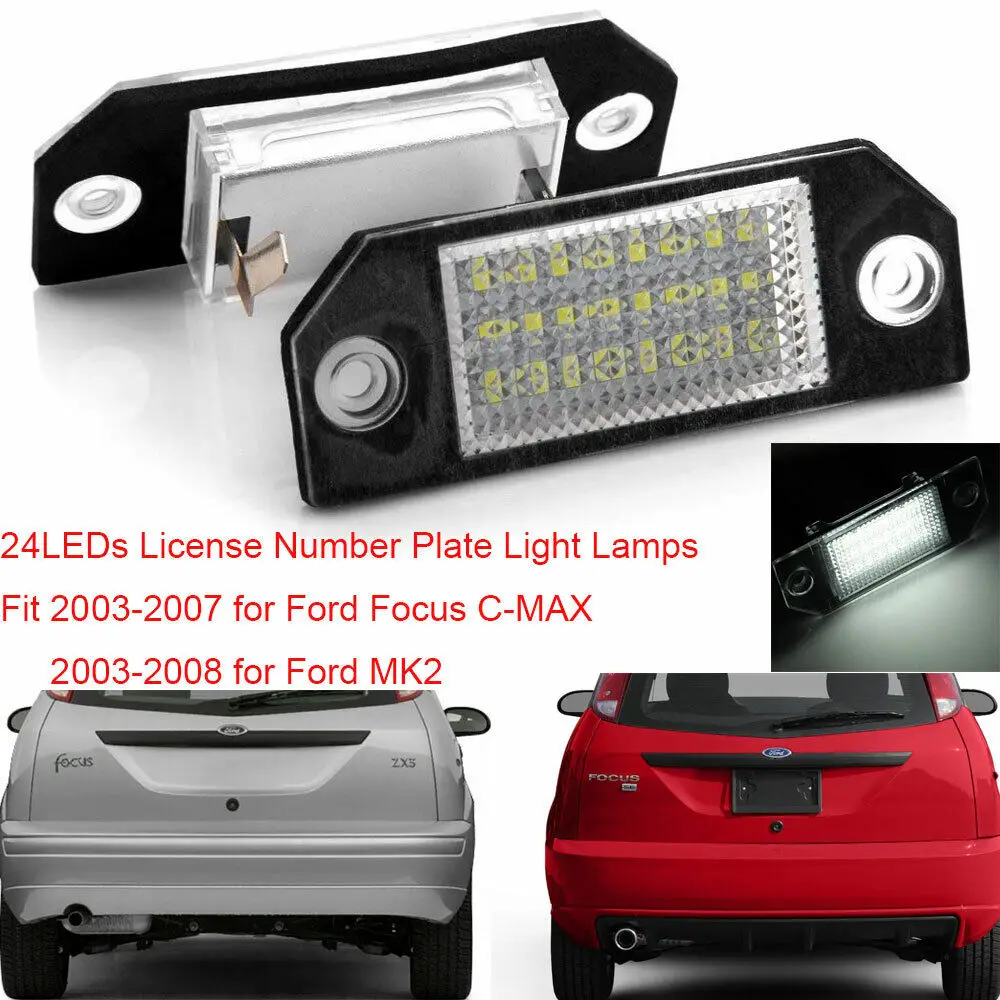 For Ford Focus 2 MK2 2003-2008 C-MAX Car License Plate Lights 12V LED White Number Lamps Plate Light Tail Signal Lamp Assembly
For Ford Focus 2 MK2 2003-2008 C-MAX Car License Plate Lights 12V LED White Number Lamps Plate Light Tail Signal Lamp Assembly
