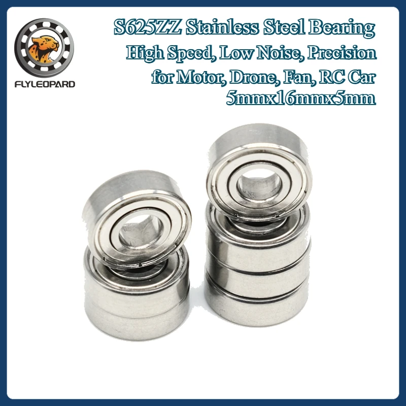 S625ZZ 5x16x5mm Stainless Steel Bearing ABEC-7 Shielded Precision Micro Bearings AISI440C for RC Car 3D Printer Small Motor
S625ZZ 5x16x5mm Stainless Steel Bearing ABEC-7 Shielded Precision Micro Bearings AISI440C for RC Car 3D Printer Small Motor
