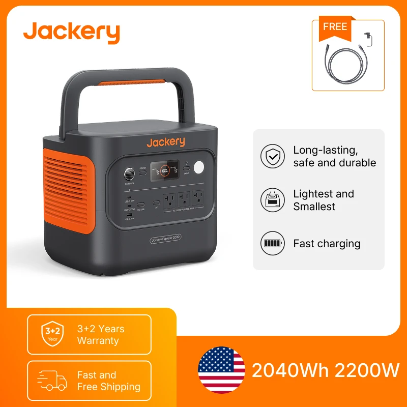 Jackery Explorer 2000 v2 Portable Power Station with 5M Charging Cable, Solar Generator for Emergencies, Power Outages, Camping
Jackery Explorer 2000 v2 Portable Power Station with 5M Charging Cable, Solar Generator for Emergencies, Power Outages, Camping