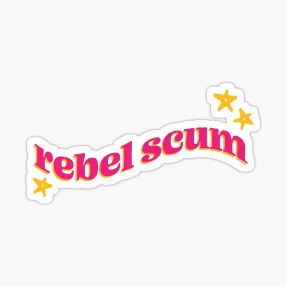 Rebel Scum Sticker for Laptop Decor Bedroom Car Cute Cartoon Art Fashionable Public Suitcase
Rebel Scum Sticker for Laptop Decor Bedroom Car Cute Cartoon Art Fashionable Public Suitcase