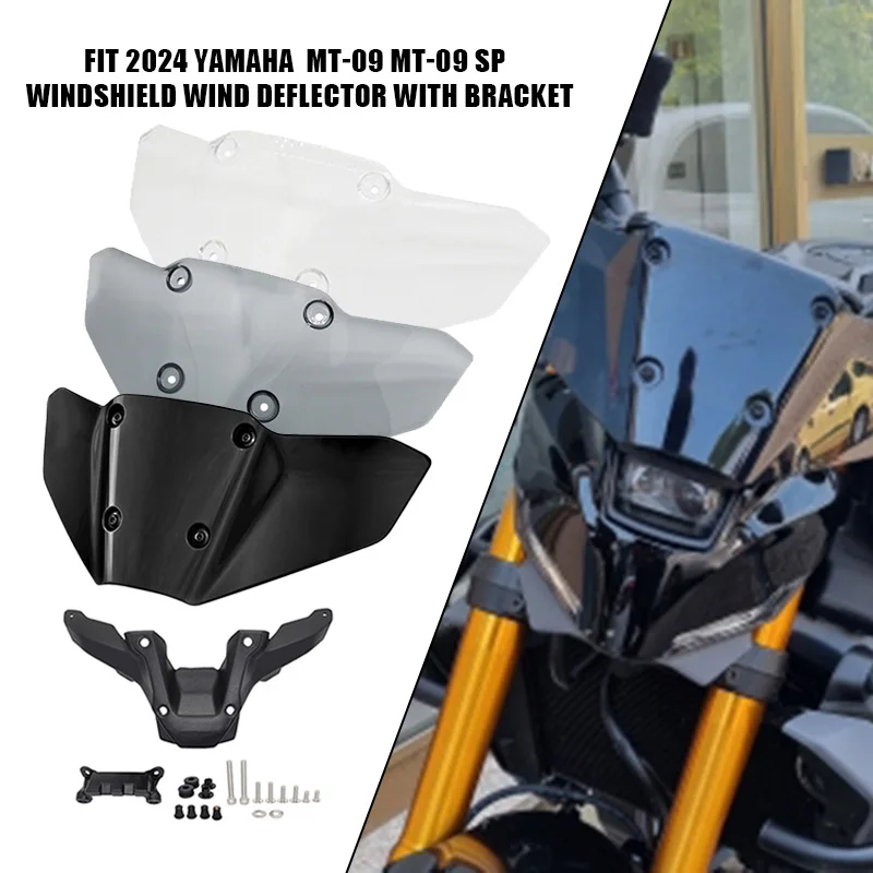 Motorcycle Windshield Front Support Windshield Airflow Wind Deflector & Mounting Bracket Fairing Lower For YAMAHA MT-09 SP 2024
Motorcycle Windshield Front Support Windshield Airflow Wind Deflector & Mounting Bracket Fairing Lower For YAMAHA MT-09 SP 2024