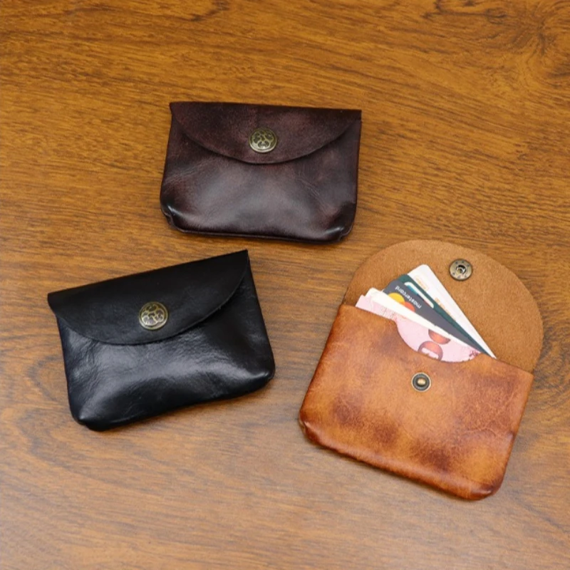 Premium Quality Coin Purse Handmade Vegetable Tanned Leather Card Coin Wallet Stylish Distressed Men's Compact Pouch for Cards
Premium Quality Coin Purse Handmade Vegetable Tanned Leather Card Coin Wallet Stylish Distressed Men's Compact Pouch for Cards