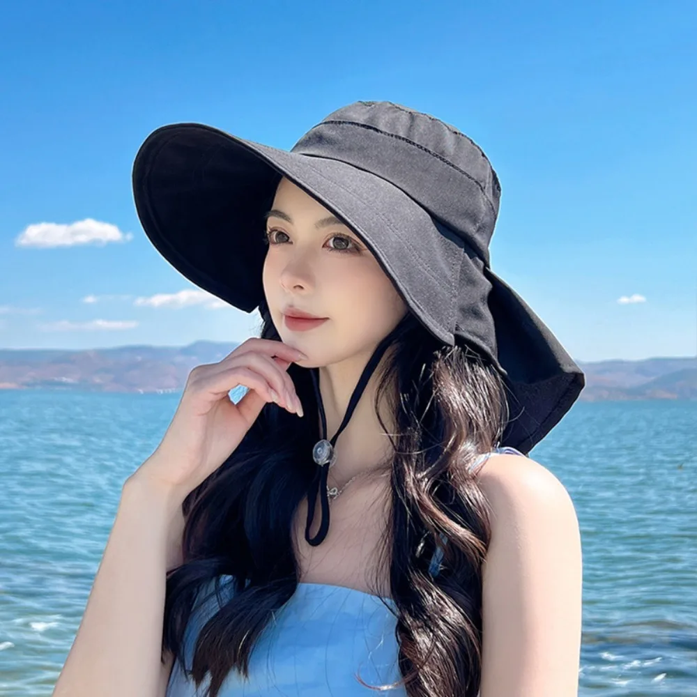 Big Bowknot Sunshade Bucket Hat with Ponytail Hole Foldable Bow Sun Hat Adjustable with Shawl Aiti UV Fishman Hat Beach
Big Bowknot Sunshade Bucket Hat with Ponytail Hole Foldable Bow Sun Hat Adjustable with Shawl Aiti UV Fishman Hat Beach