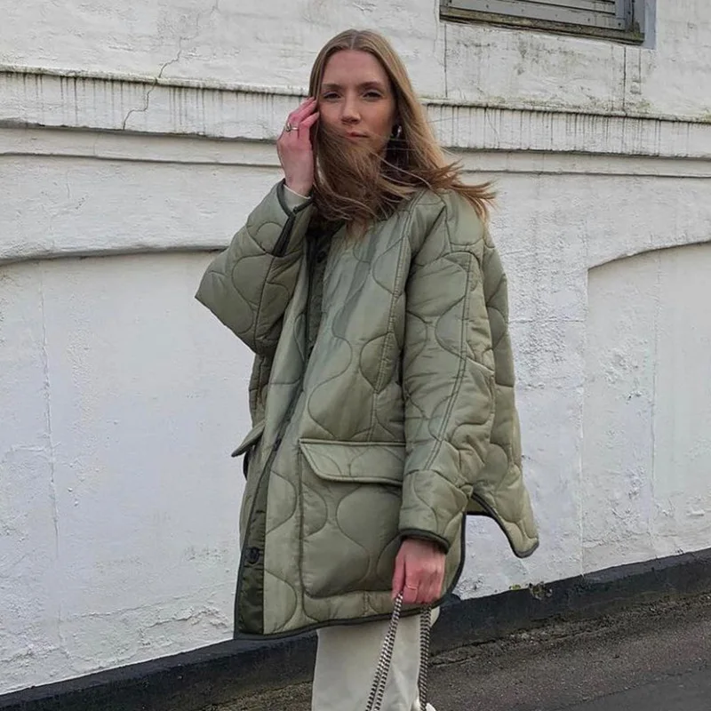 Women's Winter New Cotton-padded Jacket Casual Loose Long-sleeved Big Pocket Cotton-padded Jacket Women's Warm Coat Parkas
Women's Winter New Cotton-padded Jacket Casual Loose Long-sleeved Big Pocket Cotton-padded Jacket Women's Warm Coat Parkas