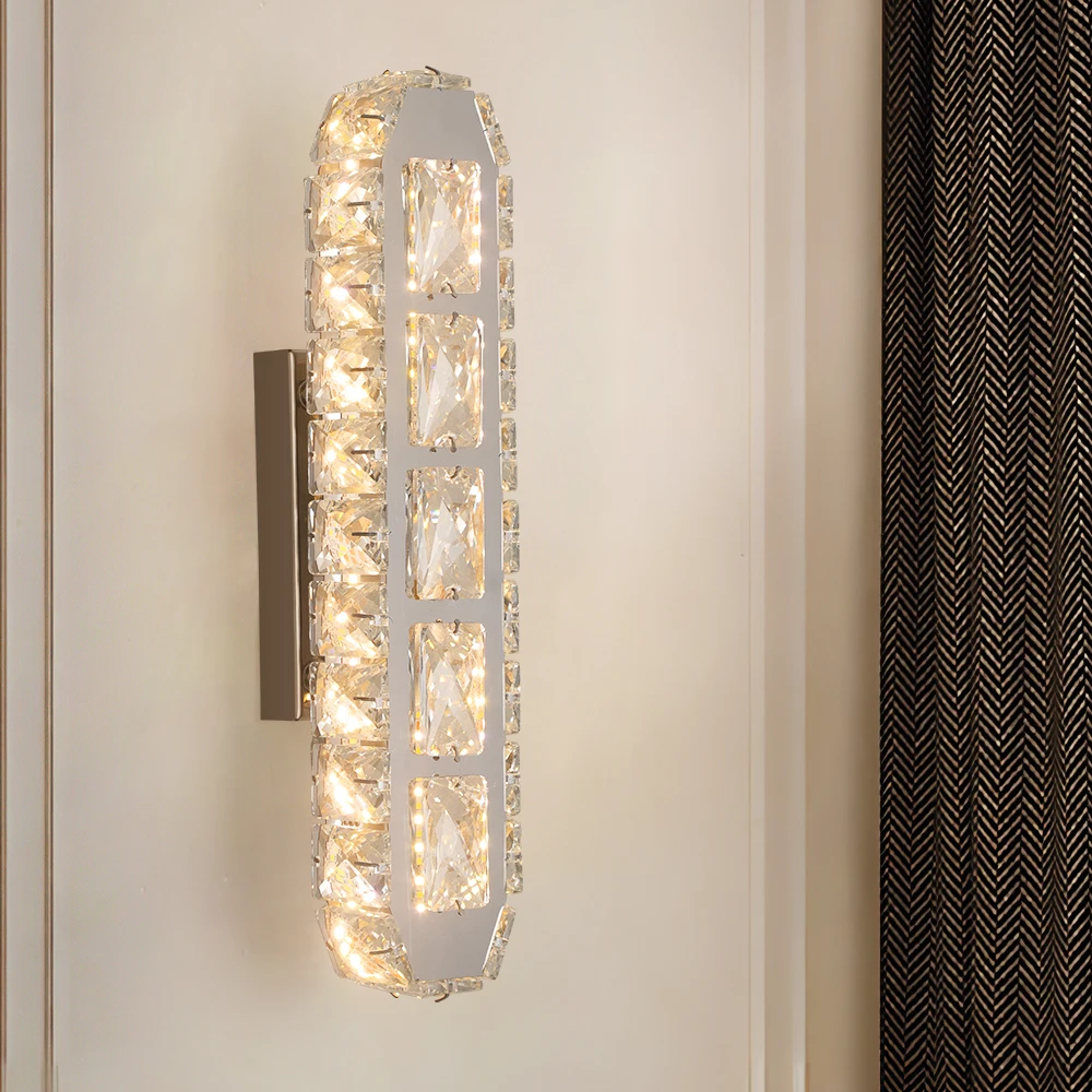 Silver Wall Lamp Crystals Strip Interior Wall Light For Living Room Background Bedside Corridor Decoration Wall Modern Luxury
Silver Wall Lamp Crystals Strip Interior Wall Light For Living Room Background Bedside Corridor Decoration Wall Modern Luxury