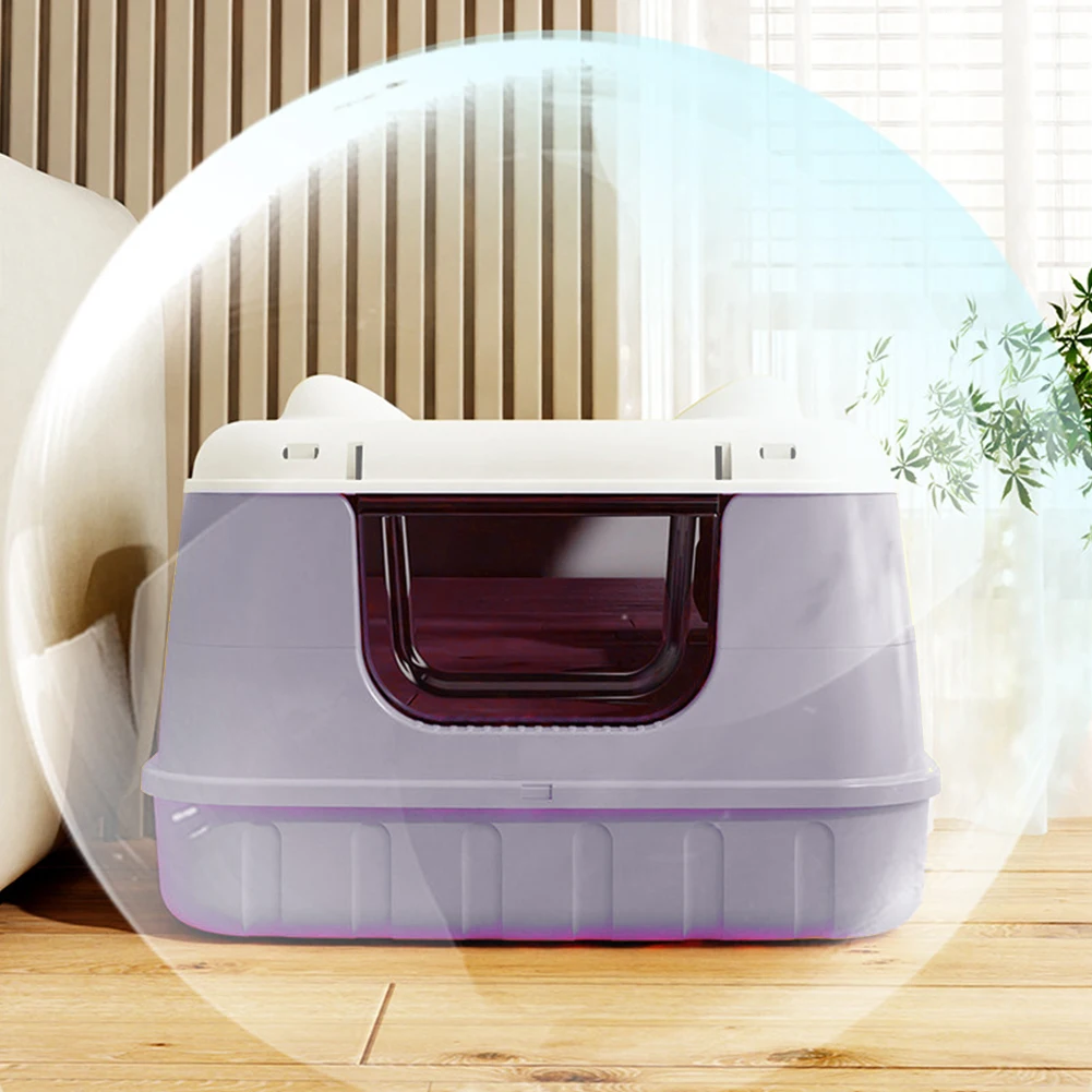 Туалет для кошек с ручкой, большой лоток для кошек с защитой от разбрызгивания, лоток с крышкой для крупных пород кошек или для нескольких кошек в доме
Туалет для кошек с ручкой, большой лоток для кошек с защитой от разбрызгивания, лоток с крышкой для крупных пород кошек или для нескольких кошек в доме