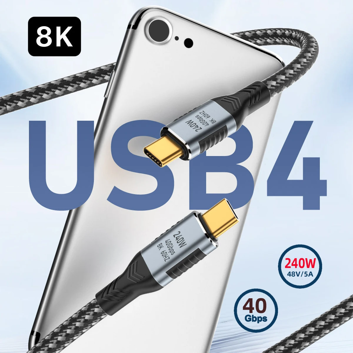 USB-кабель Chenyang 240 Вт, 40 Гбит/с, USB 3,1, 100 Вт, 8K, 60 Гц, 5K, Thunderbolt3/4
USB-кабель Chenyang 240 Вт, 40 Гбит/с, USB 3,1, 100 Вт, 8K, 60 Гц, 5K, Thunderbolt3/4