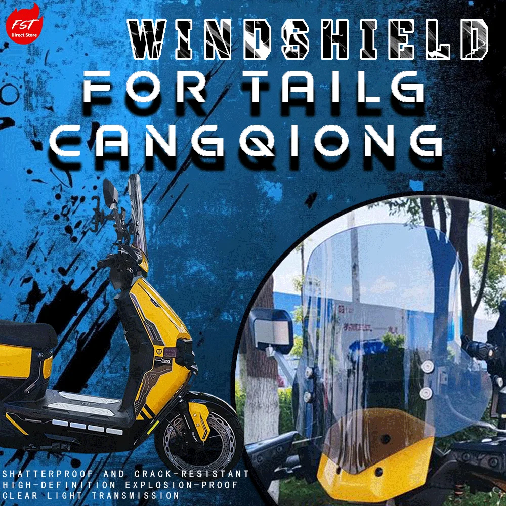 Windshield for Tailang Cangqiong Electric Scooter, Front Wind Deflector for Tailang E-Bike
Windshield for Tailang Cangqiong Electric Scooter, Front Wind Deflector for Tailang E-Bike